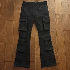 Fashion Nova Black Cargo Pocket Joggers